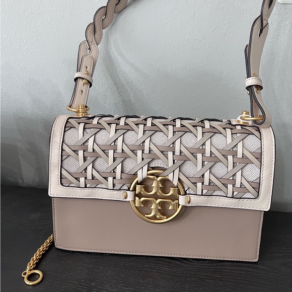 Tory Burch Miller Basketweave Shoulder Bag - Picture 4 of 9